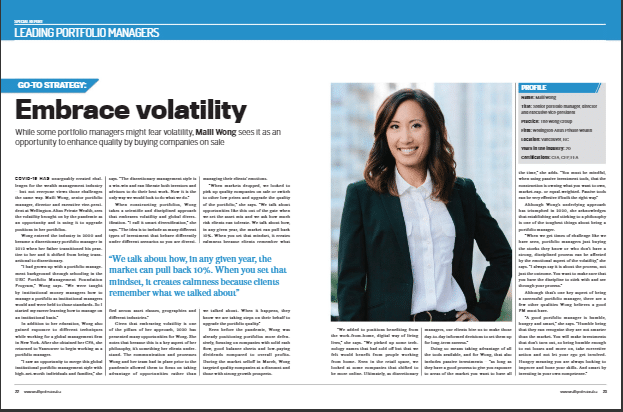 Wealth Professional Magazine article Embracing Volatility