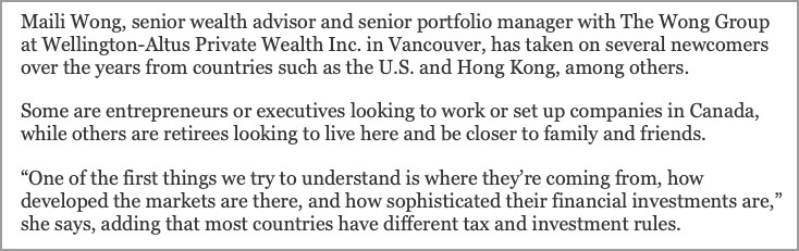 globe and mail top women wealth advisors 2023 2 why canada is a haven for the worlds wealthy article quote 1
